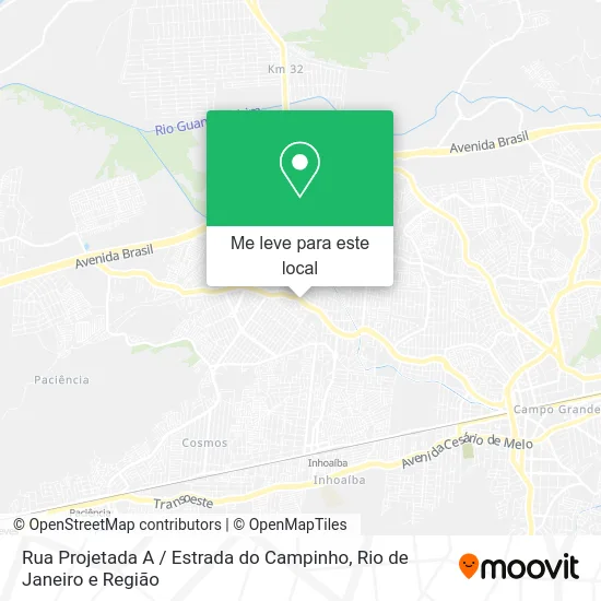Rua Projetada A / Estrada do Campinho mapa