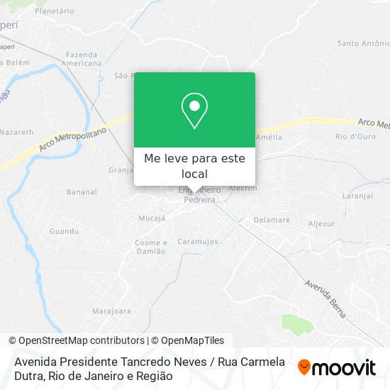 Avenida Presidente Tancredo Neves / Rua Carmela Dutra mapa