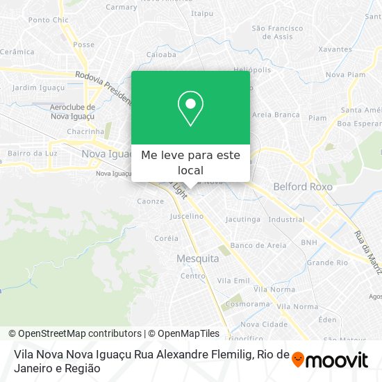 Vila Nova Nova Iguaçu Rua Alexandre Flemilig mapa