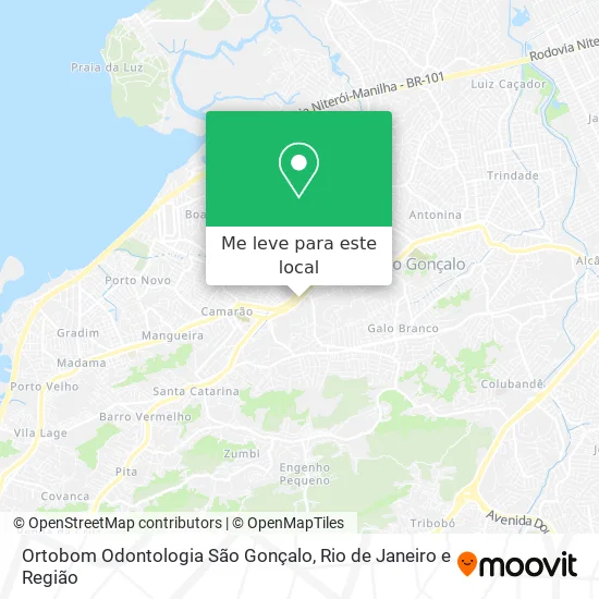 Ortobom Odontologia São Gonçalo mapa