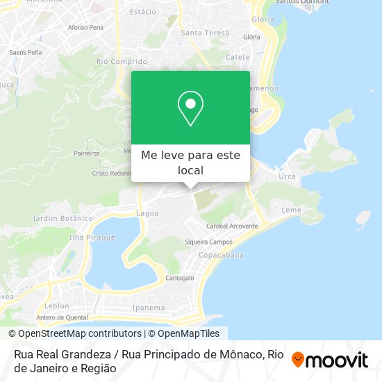 Rua Real Grandeza / Rua Principado de Mônaco mapa