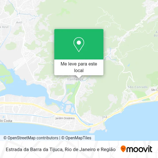 Estrada da Barra da Tijuca mapa