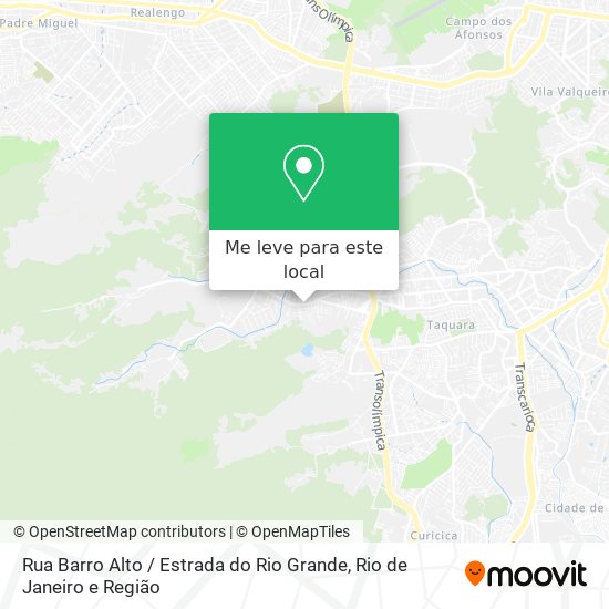 Rua Barro Alto / Estrada do Rio Grande mapa