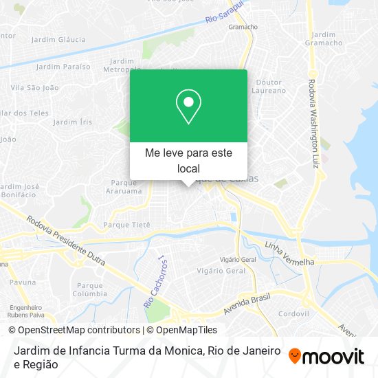 Jardim de Infancia Turma da Monica mapa