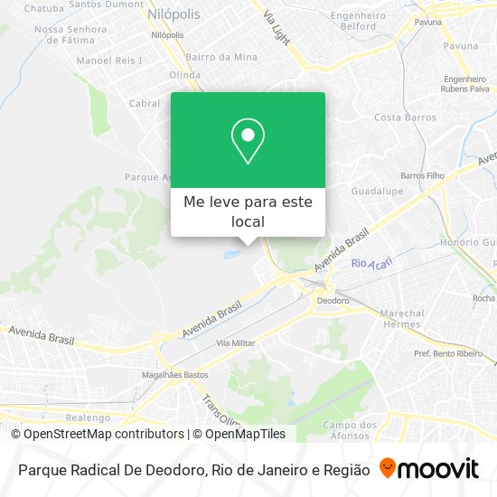 Parque Radical De Deodoro mapa