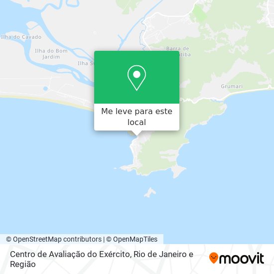 Centro de Avaliação do Exército mapa