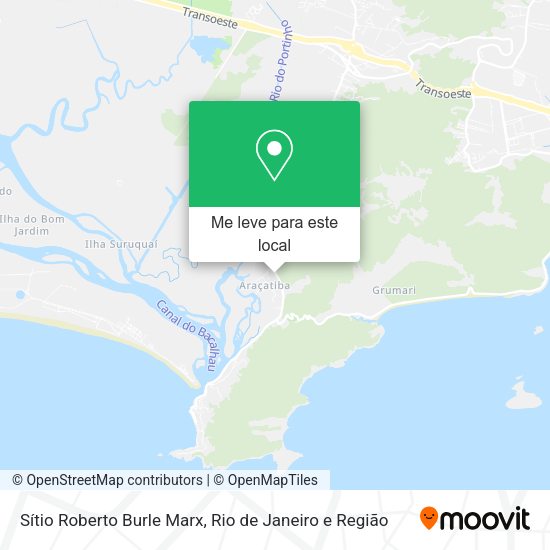 Sítio Roberto Burle Marx mapa