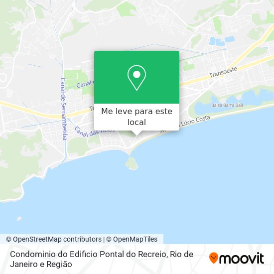 Condominio do Edificio Pontal do Recreio mapa