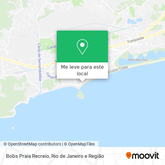 Bobs Praia Recreio mapa