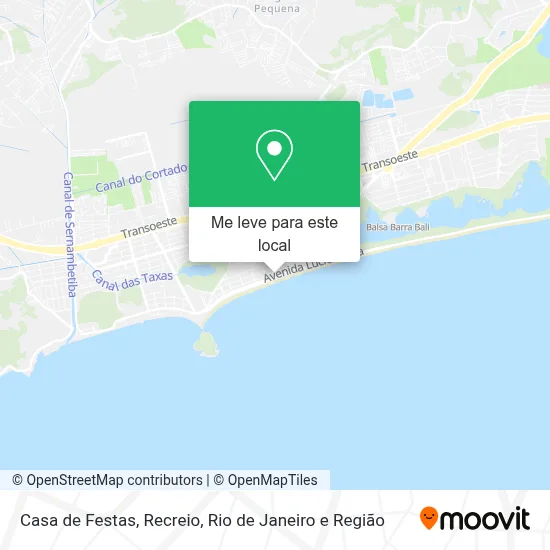Casa de Festas, Recreio mapa