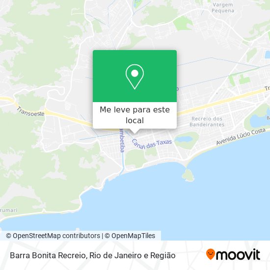 Barra Bonita Recreio mapa