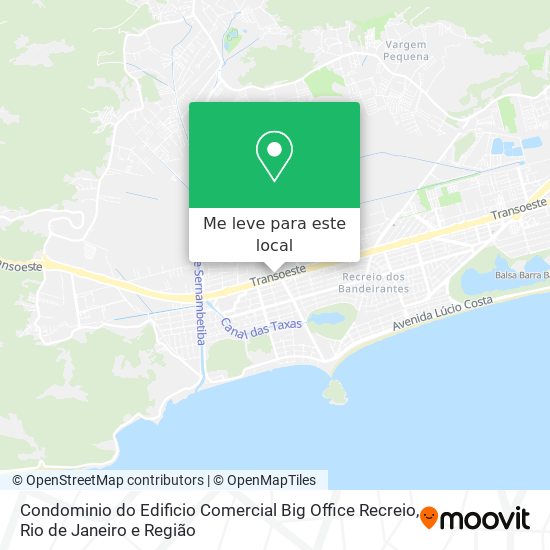 Condominio do Edificio Comercial Big Office Recreio mapa