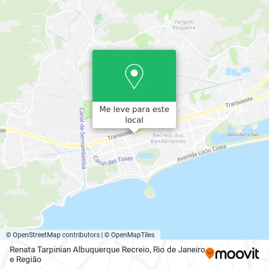 Renata Tarpinian Albuquerque Recreio mapa