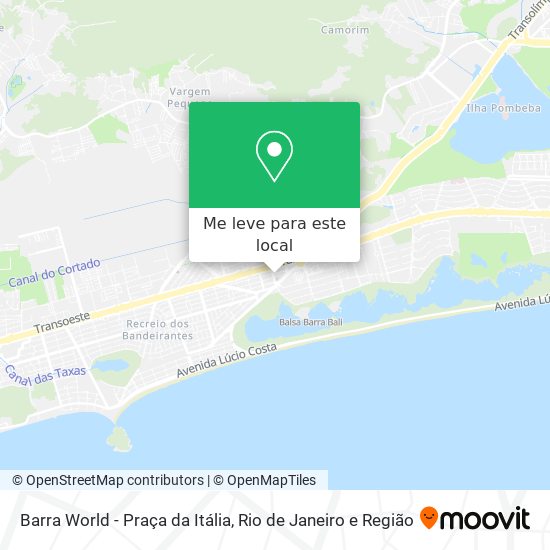 Barra World - Praça da Itália mapa