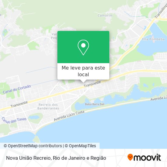 Nova União Recreio mapa