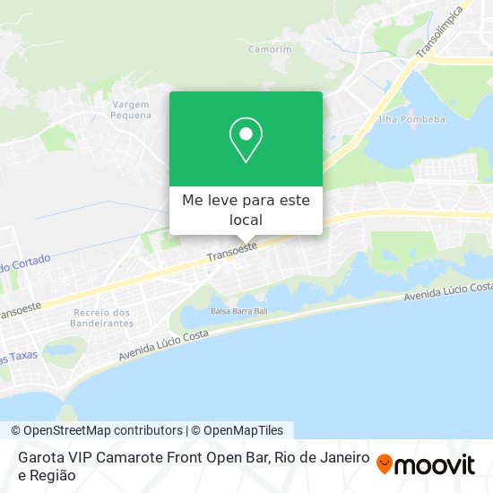 Garota VIP Camarote Front Open Bar mapa
