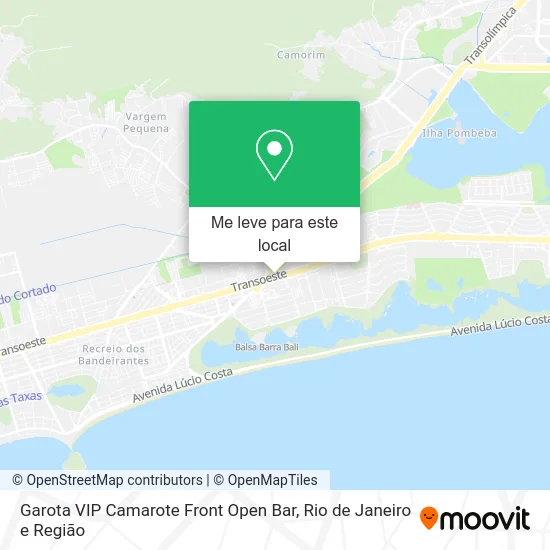 Garota VIP Camarote Front Open Bar mapa