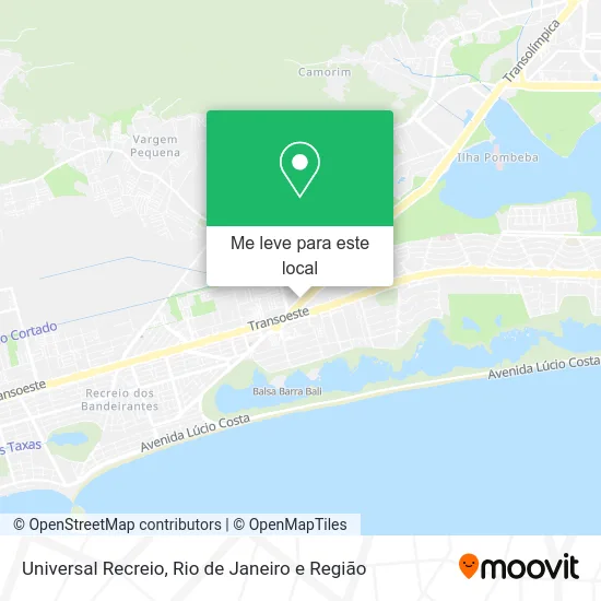 Universal Recreio mapa