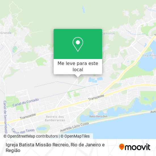 Igreja Batista Missão Recreio mapa