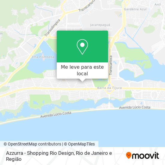 Azzurra - Shopping Rio Design mapa