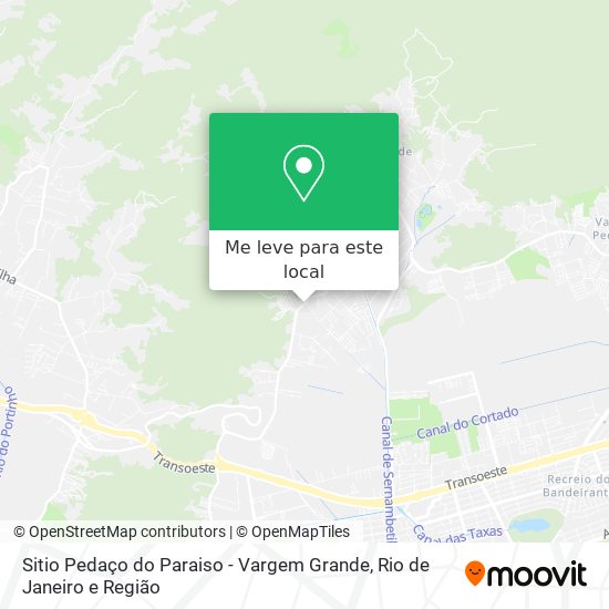 Sitio Pedaço do Paraiso - Vargem Grande mapa