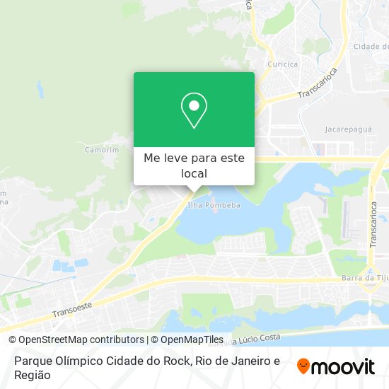 Parque Olímpico Cidade do Rock mapa