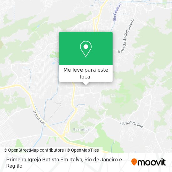 Primeira Igreja Batista Em Italva mapa