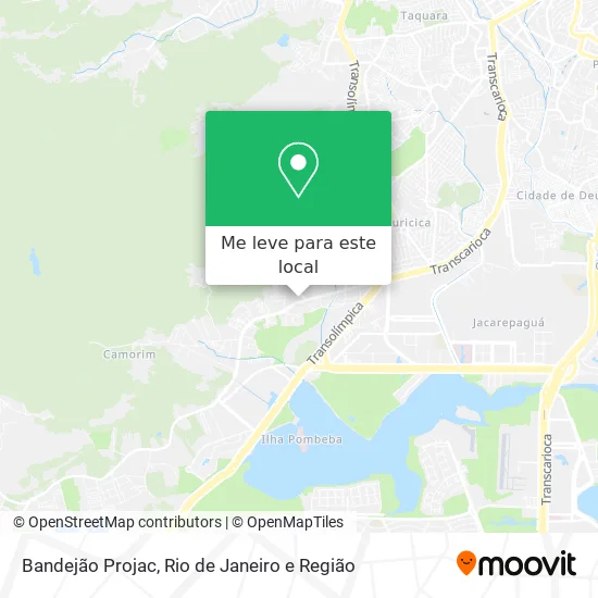 Bandejão Projac mapa