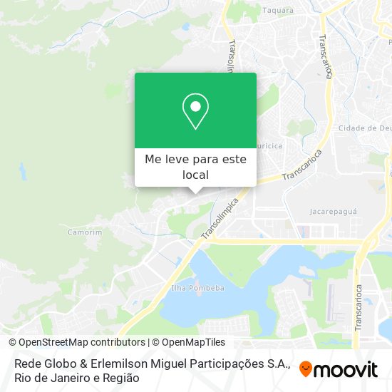 Rede Globo & Erlemilson Miguel Participações S.A. mapa