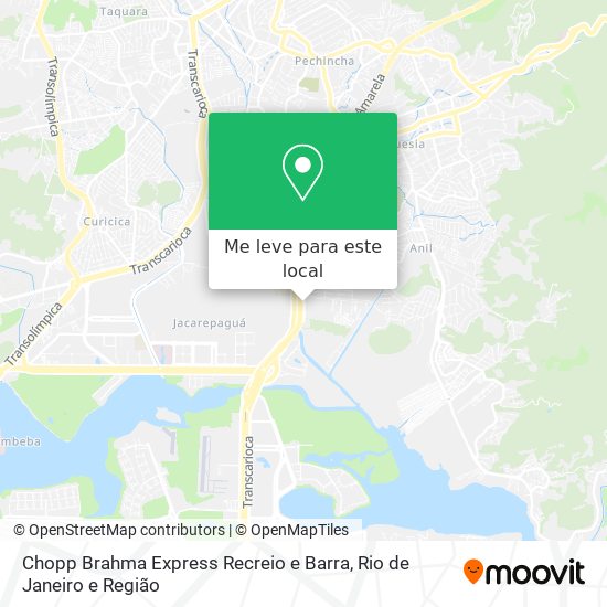 Chopp Brahma Express Recreio e Barra mapa