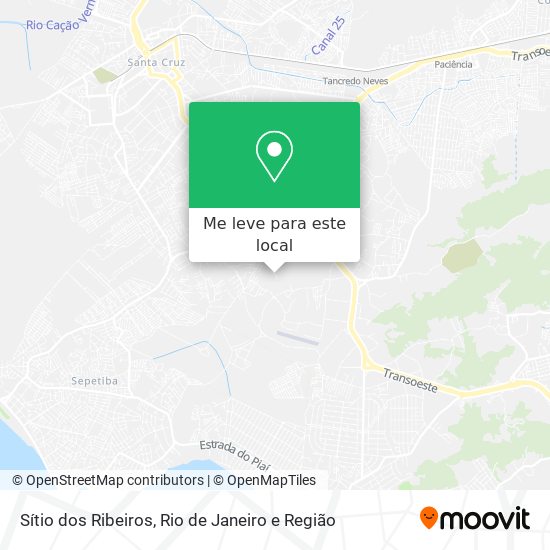 Sítio dos Ribeiros mapa