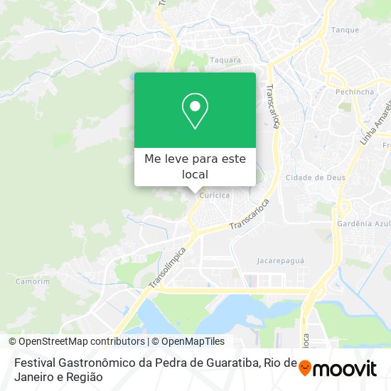 Festival Gastronômico da Pedra de Guaratiba mapa