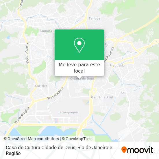 Casa de Cultura Cidade de Deus mapa
