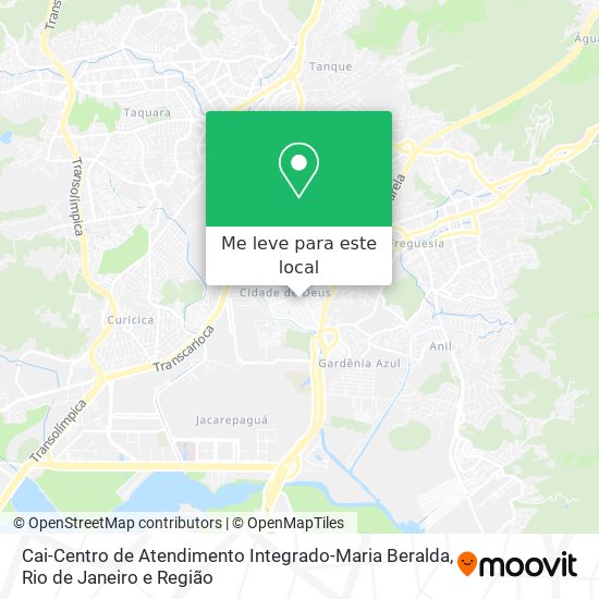 Cai-Centro de Atendimento Integrado-Maria Beralda mapa