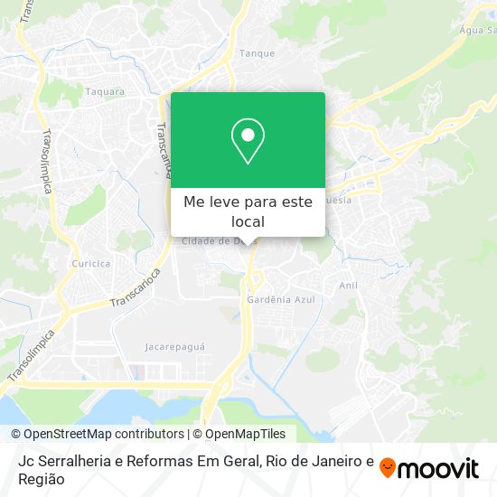 Jc Serralheria e Reformas Em Geral mapa