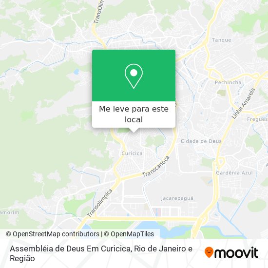 Assembléia de Deus Em Curicica mapa