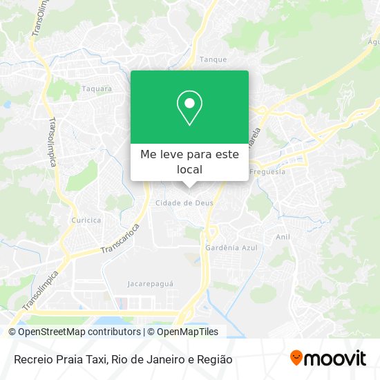 Recreio Praia Taxi mapa