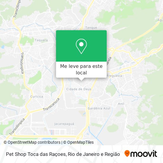 Pet Shop Toca das Raçoes mapa