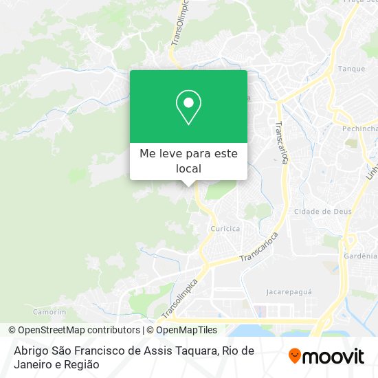 Abrigo São Francisco de Assis Taquara mapa