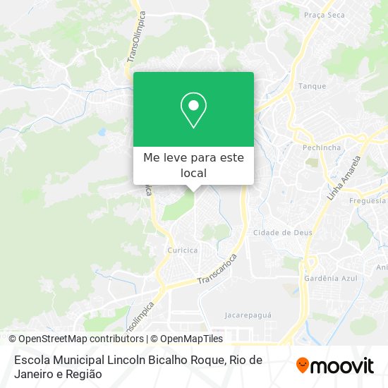 Escola Municipal Lincoln Bicalho Roque mapa