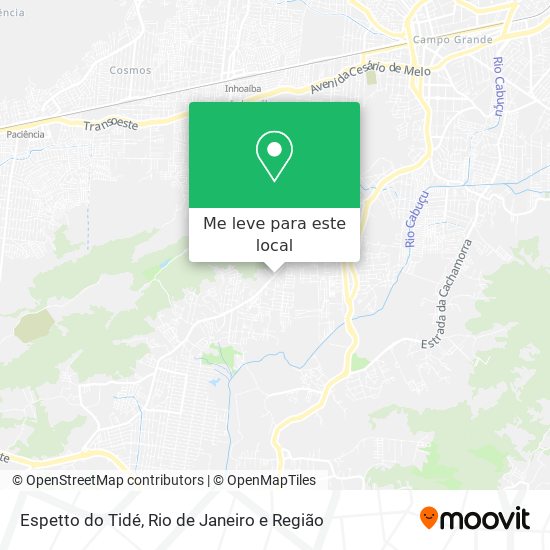 Espetto do Tidé mapa