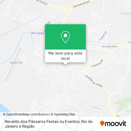 Recanto dos Pássaros Festas ou Eventos mapa