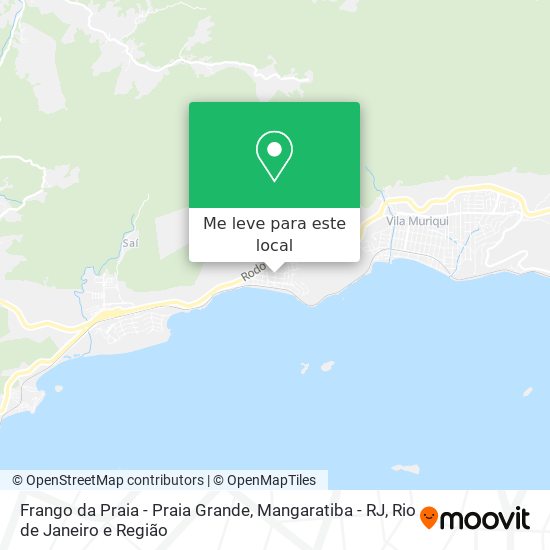 Frango da Praia - Praia Grande, Mangaratiba - RJ mapa