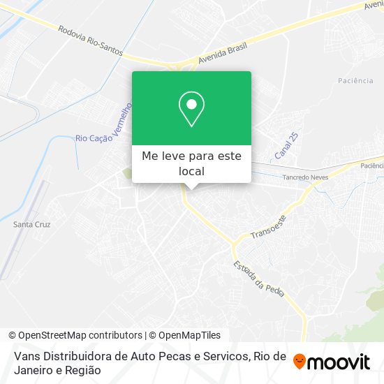 Vans Distribuidora de Auto Pecas e Servicos mapa