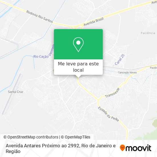 Avenida Antares Próximo ao 2992 mapa