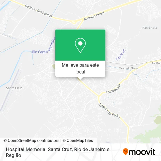 Hospital Memorial Santa Cruz mapa