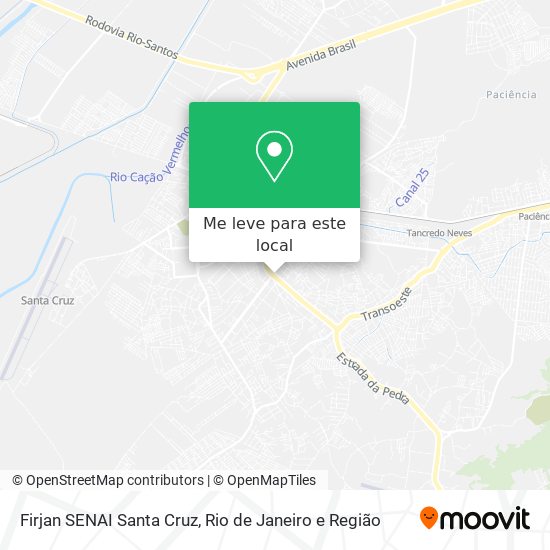 Firjan SENAI Santa Cruz mapa