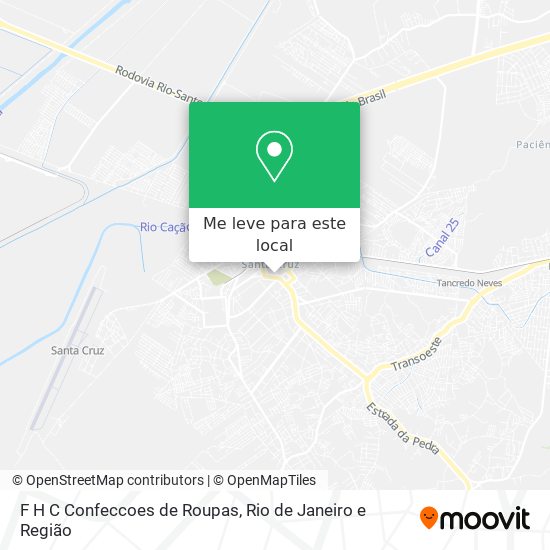 F H C Confeccoes de Roupas mapa