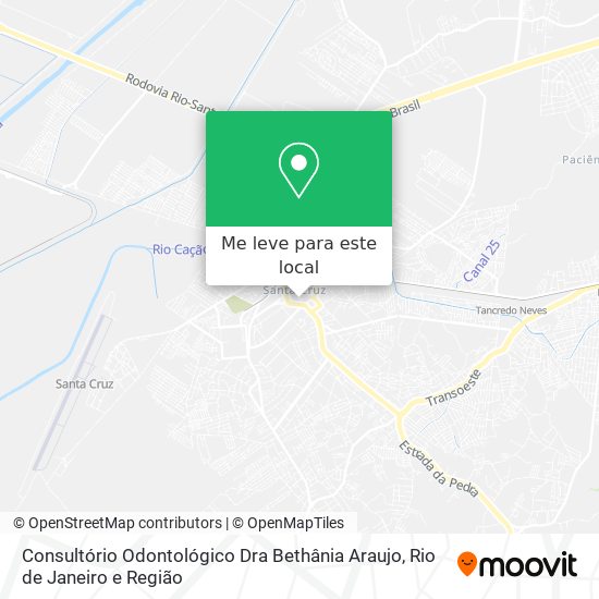 Consultório Odontológico Dra Bethânia Araujo mapa
