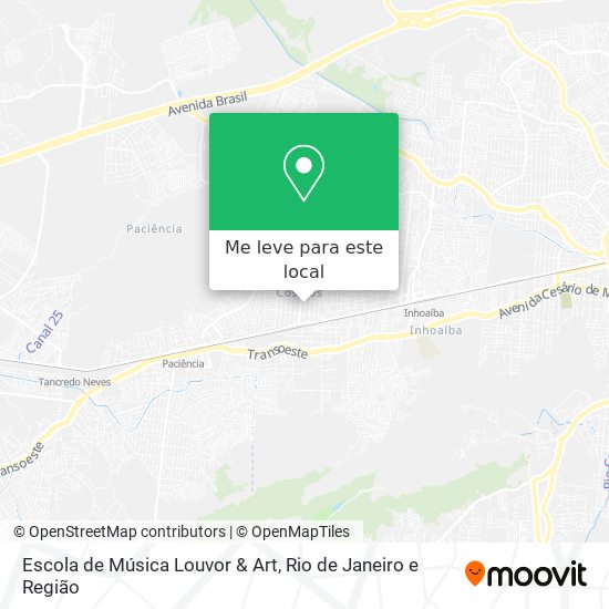 Escola de Música Louvor & Art mapa